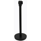 Winco CGS-38K Black Crowd Guidance Stanchion Post with 6-1/2' Retractable Belt - Champs Restaurant Supply | Wholesale Restaurant Equipment and Supplies