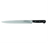 Winco KFP-101 10" Forged Carbon Steel Granton Edge Slicer with POM Handle - Champs Restaurant Supply | Wholesale Restaurant Equipment and Supplies